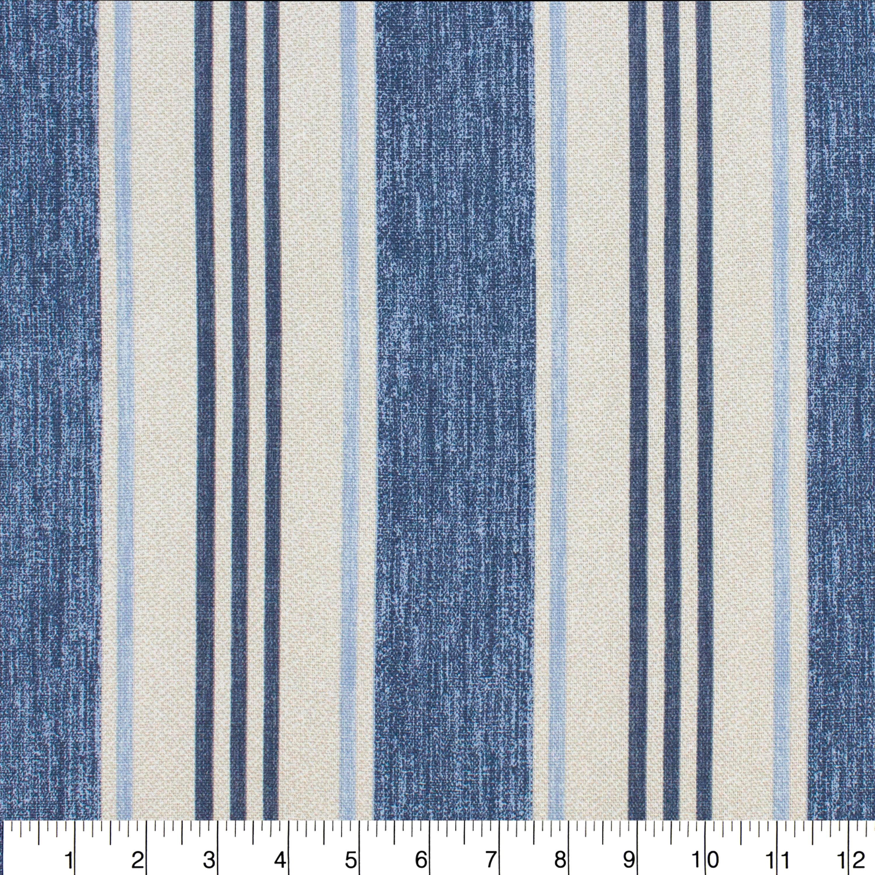 54 Ticking Fabric by the Yard 100 Duck Cotton Canvas French Country Cottage  Farmhouse Style Red Blue Black Stripes 