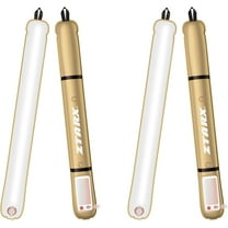 Solar/Type-C Rechargeable Camping Light Bar, IP66 Waterproof LED Tube, TPU Ultralight Electric Light, 2000mAh Foldable Inflatable Outdoor Tent Light for Camping, Hiking, Traveling, Party (Khaki 2 PCS)