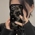 thumbnail image 2 of Funda de teléfono de flores negras transparentes para Samsung S23ULTRA, S22, S21, S20FE, S20, A14, A53, A50, A32, A13, A21S, A31, A23, A11, A04, A03S Fivean unisex, 2 of 2