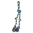 thumbnail image 1 of Cuerda de masticar en forma de nudos para perros Unique Bargains, cuerda de algodón trenzada duradera para limpiar los dientes de gatos y perros, rosa, azul y amarillo, 1 of 7