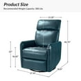 thumbnail image 7 of Set of 2 Leather Recliners  Chairs 360 Swivel Rocking Sofa Armchairs Manual Reclining Push Back Lounge Living Room Home Theater TURQUOISE, 7 of 7