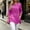 Hot Pink, variant on Women Floral Embroidery Mandarin Collar Tunics, Diagonal Frog Button 3/4 Sleeve Side Split Mid Length Blouses, Textured Woven Loose Breathable Spring Summer Daily Tops(Purple,M)