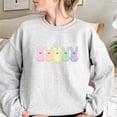 thumbnail image 6 of Peep my Sweatshirt, Easter Bunny Peeps Sweatshirt, Candy Peeps Tee,Egg Hunt Shirt,Eggs and Bunnies,Pastel Easter,Rainbow Easter,Easter Shirt, 6 of 6