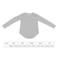 thumbnail image 3 of Hombres Camisa de manga larga Camisa de ajuste regular Cuello delgado Color liso Camiseta Camiseta Camiseta gris l Sailing, 3 of 10