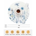 thumbnail image 6 of 13 Inch Round Placemats Set of 4, Blue Spring Floral Non Slip Heat Insulation PP Table Mats, Summer Flowers Botanical Elegant Washable Place Mats for Kitchen Dining Party Table Decor, 6 of 7
