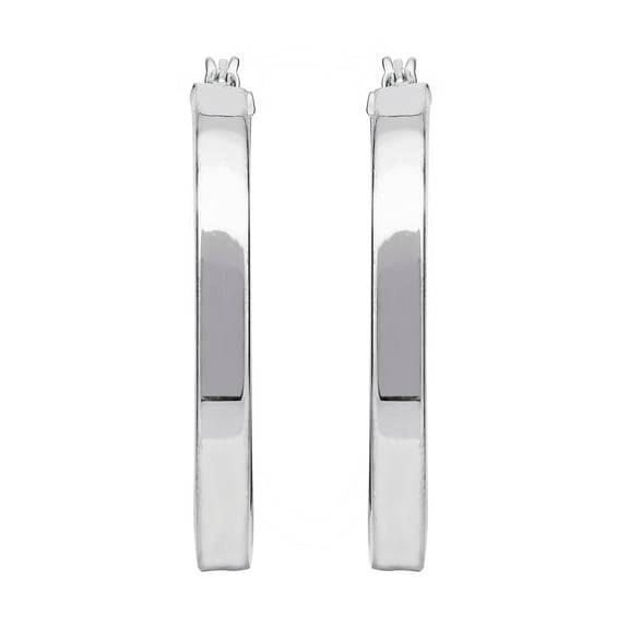 Brilliance Fine Women’s Sterling Silver Rectangular Hoop Earrings