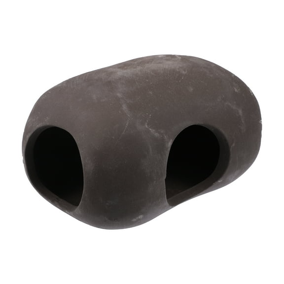 Unique Bargains Fish Tank Decoration Stone for Aquatic Pets to Breed Play Rest Brown 3.72x2.58x2.00 Inches