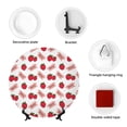 thumbnail image 4 of Salouo Strawberry Pattern Bone China Decorative Plate,Holiday Decor Decorative Ceramic Plates with Stand Elegant Home DéCor for Hallway/Living Room/Bedroom-8in, 4 of 6