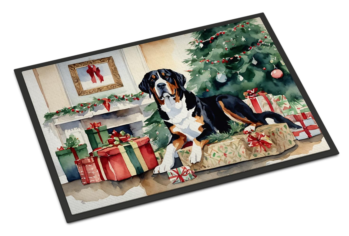 Belgian Malinois Cozy Christmas Doormat 36 in x 24 in