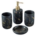 thumbnail image 1 of Juego de accesorios de baño de cerámica Sunnimix 4Pcs dispensador de loción Plato de jabón, 1 of 7