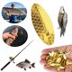 thumbnail image 5 of 100 Piezas Microcebo Dorado Plateado Girando Lentejuelas en Sin Dañar El Hilo Pequeñas Lentejuelas Semillas Melón (doradas), 5 of 9