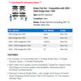 thumbnail image 2 of Brake Pad Set - Compatible with 2002 - 2006 Dodge Ram 1500 2003 2004 2005, 2 of 2