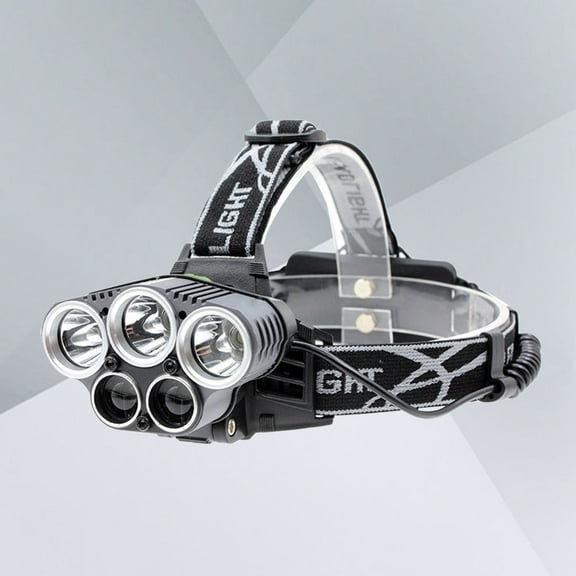GOOHOCHY 5 LED Rechargeable Headlight Waterproof Lamp Torch
