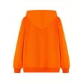 thumbnail image 5 of HILEELANG 4-12 Toddler/Little/Big Boys Girls Orange Solid Color Zip Up Hoodie 7-8, 5 of 6