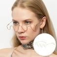 thumbnail image 7 of Semi Glasses Frame Half No Lens Shape Woman Reading Metal Eyeglasses Gold, 7 of 7