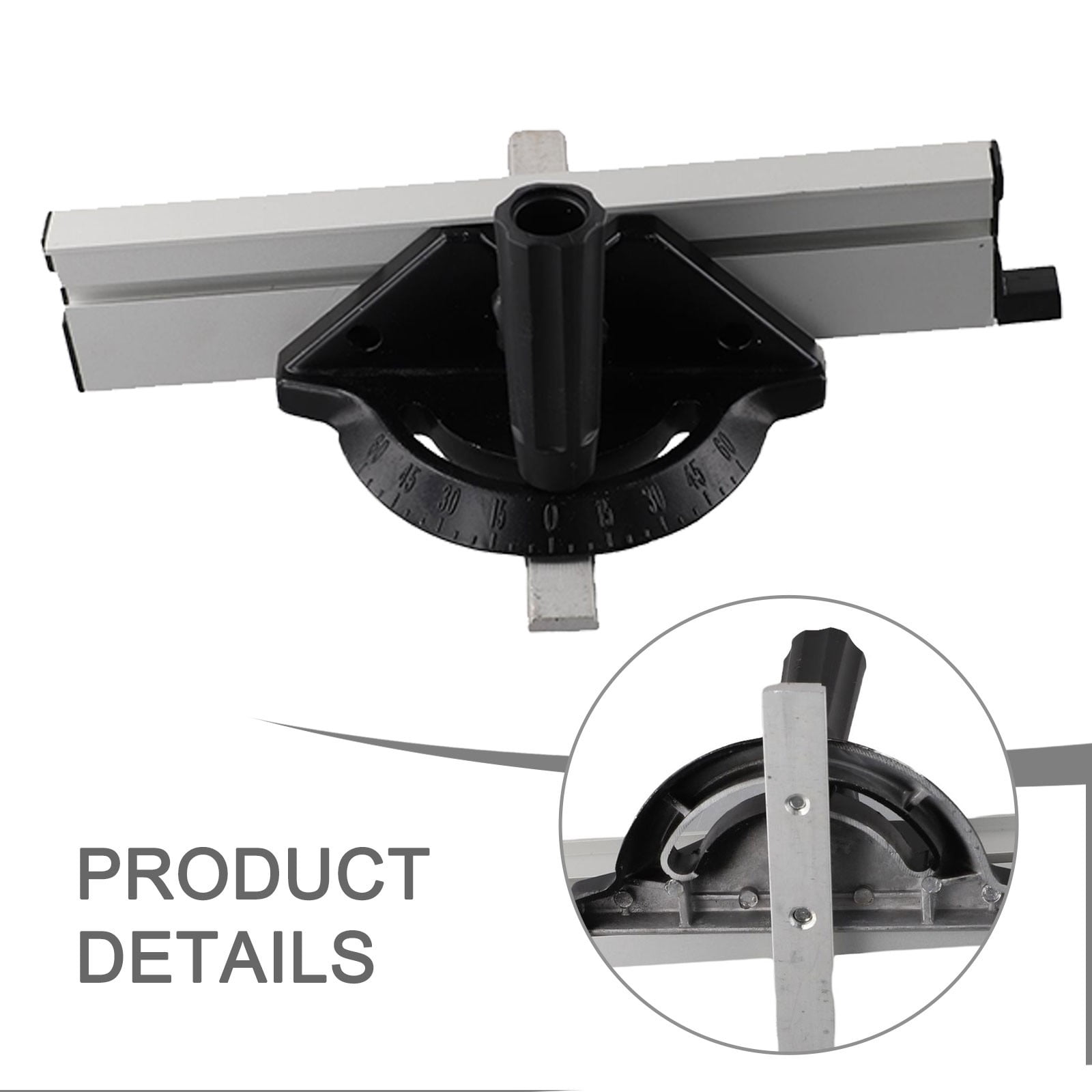 qiya Angle Plate Ruler Miter Gauge Adjustable Alluminium Alloy For Table Saw Push Block Fence System Wood Cutting Woodworking Tools