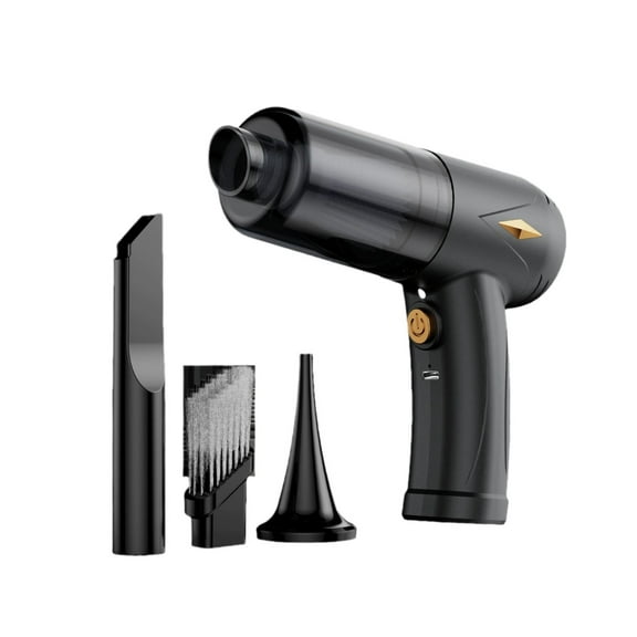 Handheld Car Vacuum Cleaner - 3 in 1 Blowing & Suction, Cordless with Dual Battery & LED Light, Type-C Rechargeable for Car/Home/Pet Hair