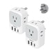 thumbnail image 1 of Adaptador de viaje TESSAN tipo D India Plug, paquete de 2 con puertos USB, 1 of 6