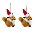 thumbnail image 2 of Christmas Imitation Small Foxes Pendant Handicrafts Small Foxes Decorations Holiday Gifts, 2 of 6