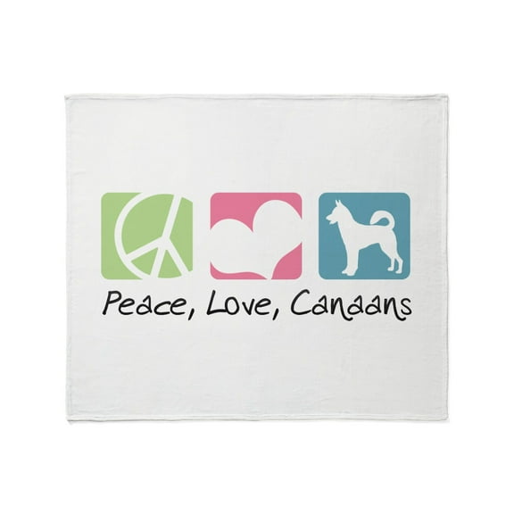 CafePress - Peace, Love, Canaans Throw Blanket - Soft Fleece Throw Blanket, 50"x60" Stadium Blanket