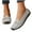 Gray, variant on Eltusu Women Flat Shoes, Slip on Wedding No Slip Round Toe Loafer Shoes Dark Blue Size 5.5