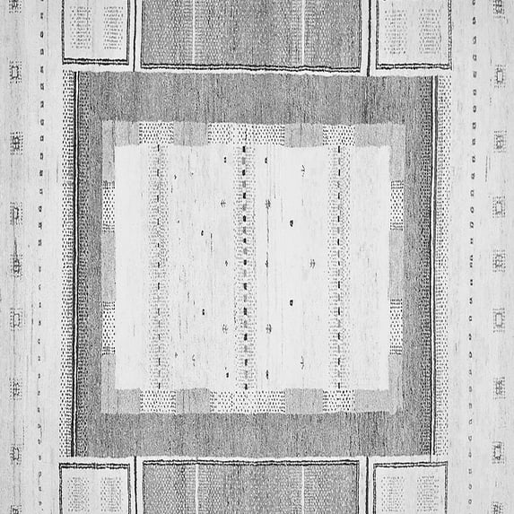 Ahgly Company Indoor Square Solid Gray Modern Area Rugs, 4' Square