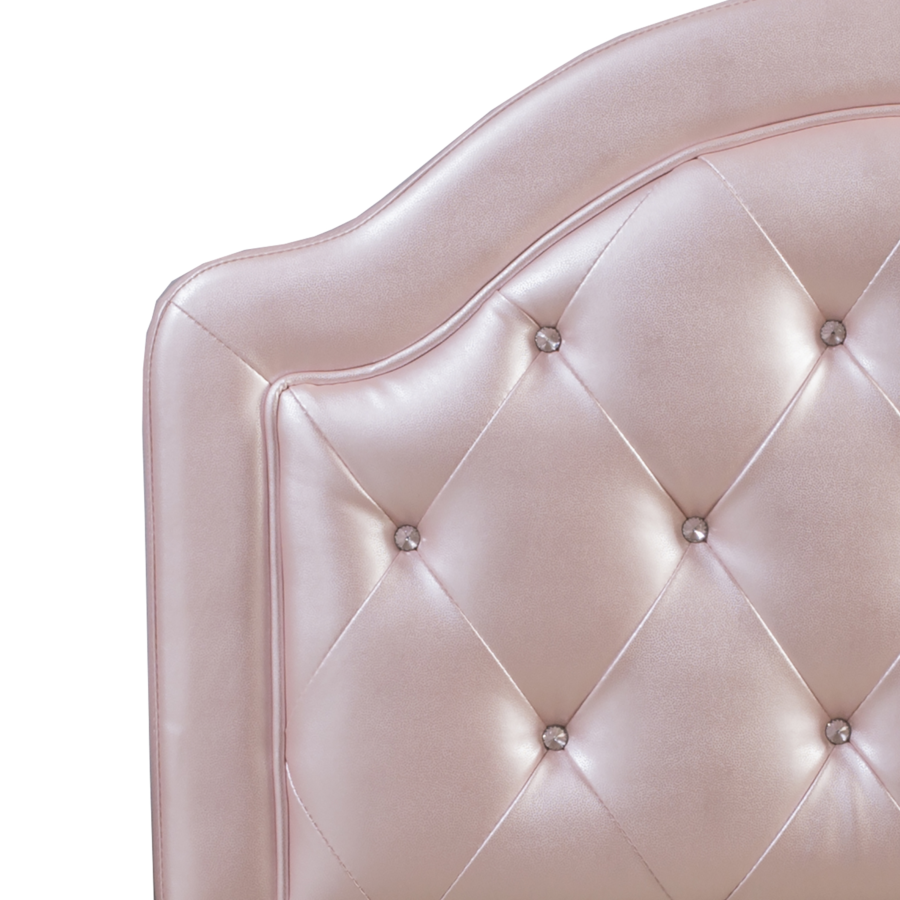 Hillsdale Furniture Karley Tufted Faux Leather Twin Headboard, Embossed Pink - image 4 of 5