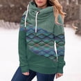 thumbnail image 3 of Gibobby Sudadera mujer con cierre, Sudaderas con capucha tipo gofre para mujer, color soild, casual, de manga larga, ligeras, con bolsillo(Verde,M), 3 of 4