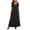 Black, variant on GJSYRH Boho Ruffle Maxi Dress Women Sleeveless Pleated Skirt Casual Sundress Summer Vacation Outfits Loose Fit Beach Beige S