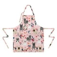 thumbnail image 2 of French Bulldog Dog with Pioneer Flower Apron-Garden Aprons for Women with Pockets-Cotton Linen Waterproof Kitchen Cooking Gardening Aprons Adjustable for Kitchen,Cooking,BBQ and Salon 33x27 Inch, 2 of 7