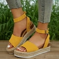 thumbnail image 3 of Mepaouo Women's Platform Espadrilles Wedge Sandals Casual Ankle Strap Dressy Summer Beach Shoes, 3 of 6