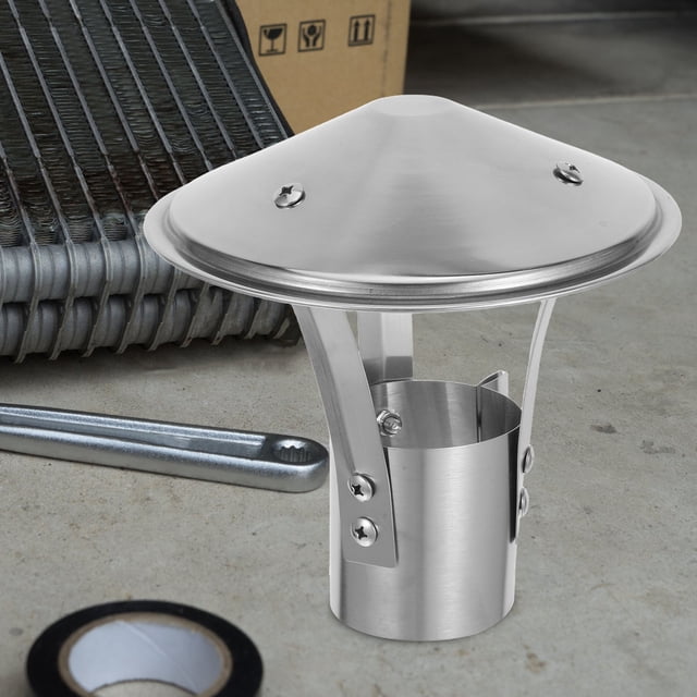 NUOLUX Bouchon de Tuyau de Poêle Traditionnel en Acier Inoxydable avec Design en Forme de Parapluie