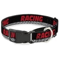thumbnail image 1 of Buckle-Down Martingale Dog Collar - RACING w Checker Black White Red - 1" Wide - Fits 15-26" Neck Size - Large, 1 of 1