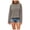 Dark Gray, variant on Striped Long Sleeve Shirt Women Oversized Baggy Crewneck T-Shirt, Boxy Cropped Y2K Preppy Vintage Teen Fall Pullover (Red, L)