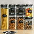 thumbnail image 2 of 7 Pieces Airtight Food Storage Container Set Kitchen Organization Containers with 8 Labels & Chalk Marker BPA Free Clear Plastic Kitchen and Pantry Organization Containers, 2 of 8