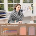 thumbnail image 6 of Ataucjin Heated Blanket Electric Throw,Heated Throw Electric Blanket,Soft Flannel & Sherpa Waffle Heating Blanket With 5 Heating Levels & 4 Hours Auto Off,Machine Washable For Couch Home Office, 6 of 8