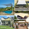 thumbnail image 4 of LCOKEIY Sun Shade Sail Canopy 6/8/10/12/14/16/20ft, 95% UV Block Rectangle Sunshade Canopy for Backyard Yard Patio Garden Outdoor, 16ft x 20ft Gray, 4 of 7