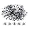 thumbnail image 1 of Unique Bargains 14mm Metal Candle Wick Sustainer Tabs Candle Wick Base Stand, Silver 150 Pack, 1 of 7