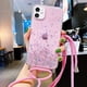 thumbnail image 1 of Luxury Sling Chain Necklace Soft Case For iPhone 14 13 12 11 Pro Max X XR Xs 6 7 8 Plus Mini Lanyard Glitter Clean Cover Case xuanjing unisex, 1 of 2
