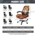 thumbnail image 7 of ZIATUBLES Desk Computer Chair Slipcovers Soft Washable Rotating Chair Cover Stretch Spandex Fabric Home Office Chair Covers Removable Furniture Protector Cover, S, Hedgehog Maple Leaf Fruit, 7 of 7