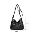 thumbnail image 2 of dajkiuy Women's Crossbody Bag, Double Zipper Crossbody Bag, Shoulder Purse, Makeup Bag, Large Capacity Crossbody,Black, 2 of 6