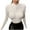 White-01, variant on STETMN Women's Ruched Tops Casual Mock Neck Plain Shirt Crop Slim Fit Going Out T-Shirt