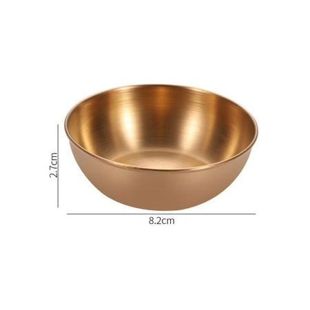 

Round Stainless Steel Seasoning Dish Pot Soup Bowl Small Food Sauce Cup Sushi Vinegar Soy Sauce Dish Container Appetizer Tray