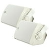 Set of 2 White MA7500W Compact Box Speakers 11"
