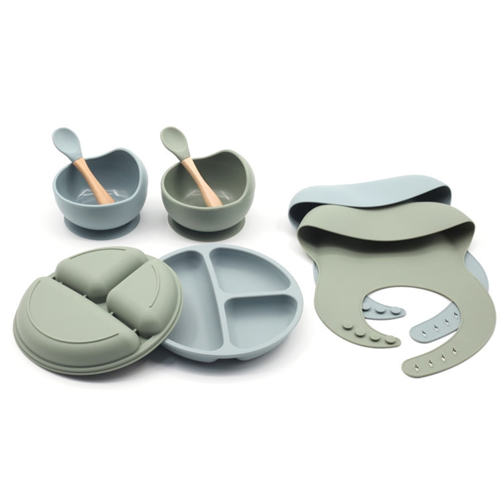 CAVEE Silicone Baby Feeding Set (BPA-Free) with Suction Plate and