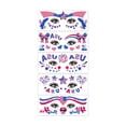 thumbnail image 2 of Independence Day Fluorescent Face Stickers, 5 Pack American Flag Tattoo Decals, Glowing Night Party Decor for 4th of July, 2 of 7