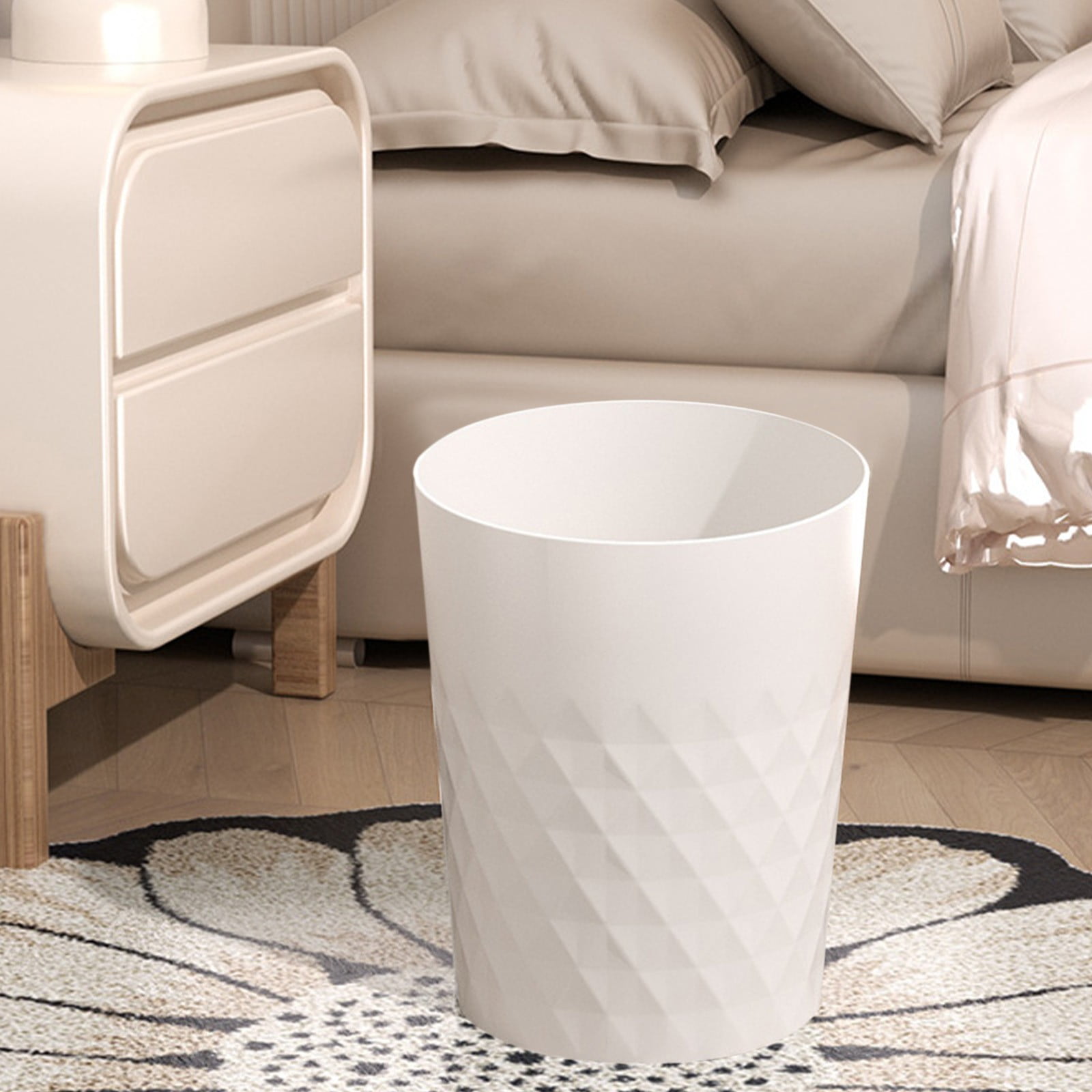 TaTaai 3Pcs Open Top Trash Can, Office Wastebasket, Kitchen Garbage Container Bin, Waste Trashcans for Bathroom, Restaurant, Restroom, Powder Room, Home