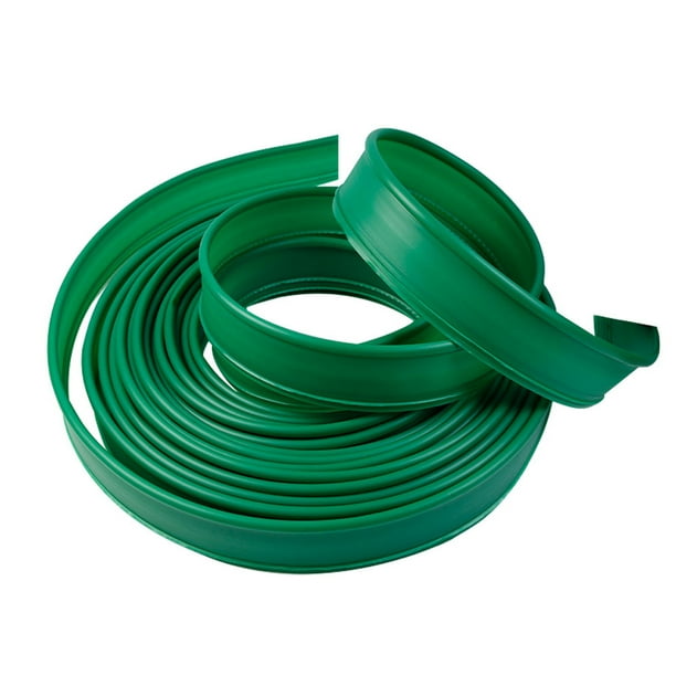 1 rollo de borde de césped de plástico, cinta de aislamiento para cercas, barrera para caminos, cinta verde para patios