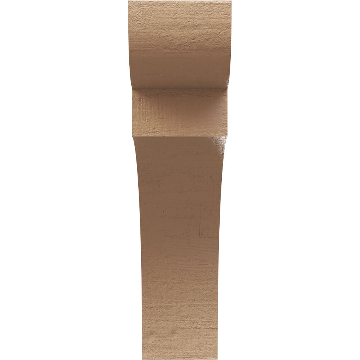 4"W x 16"D x 16"H Thin Yorktown Rough Cedar Woodgrain TimberThane Corbel, Primed Tan