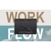 جهاز لوحي للرسم الكبير Wacom PTK870K0A Intuos Pro مع قلم Wacom Pro 3، أسود